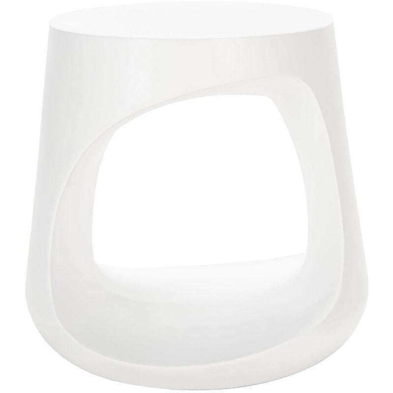 Vikki Concrete Accent Stool - Indoor/Outdoor - VNN1040 - White - Safavieh