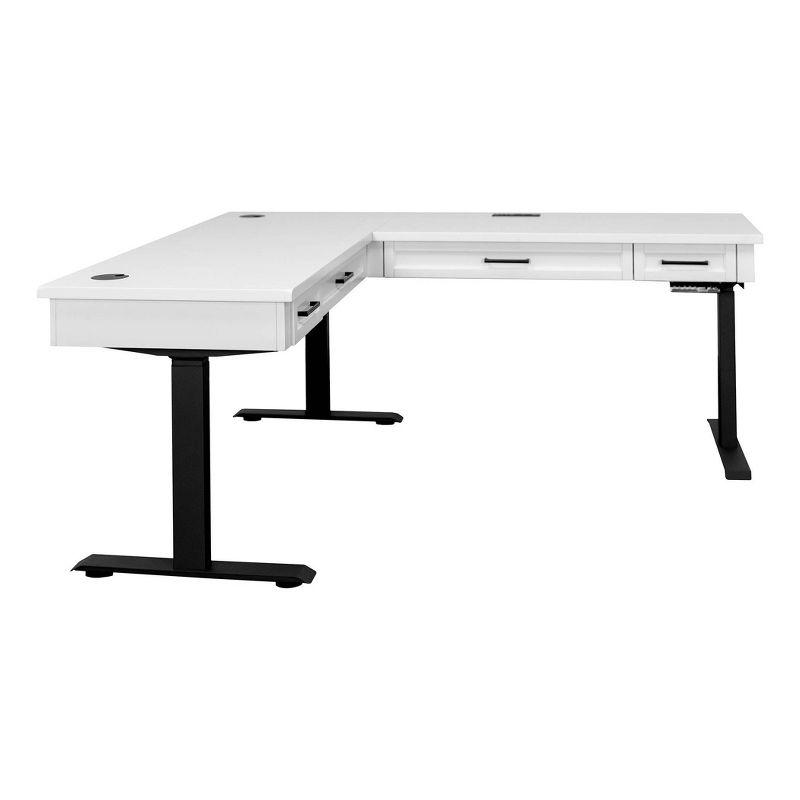 Modern Electric Sit/Stand L-Desk: Ergonomic, USB Ports, Cable Management - Martin Furniture