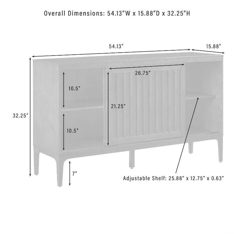 Crosley 54" Asher Sideboard Dark Brown