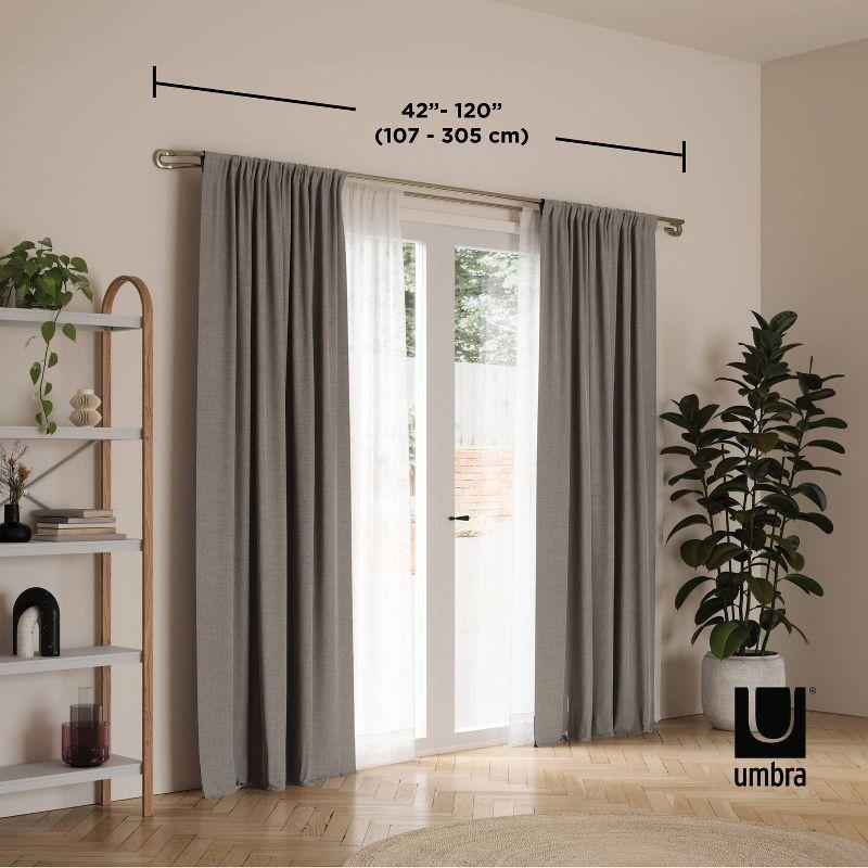 Steel Adjustable Overall Width Double Curtain Rod