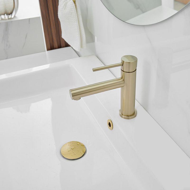 Single-Hole Single-handle Bathroom Faucet with Drain Assembly