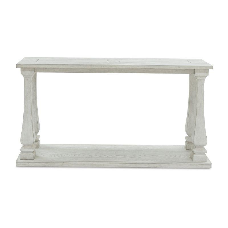 Signature Design by Ashley Arlendyne Classic Sofa Table with Open Lower Shelf, White