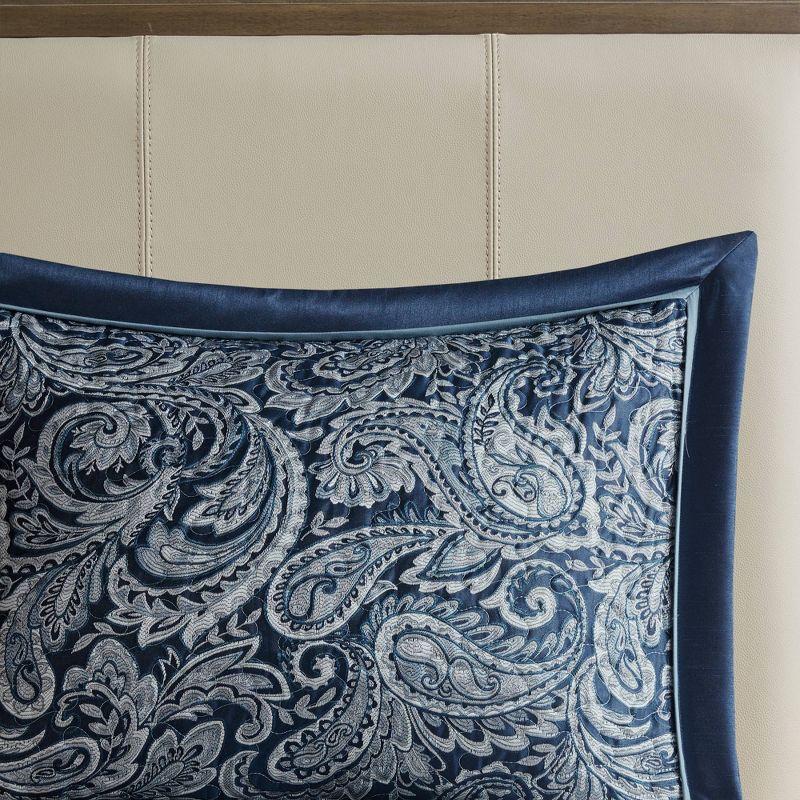 Madison Park Aubrey 5 Piece Jacquard Bedspread Set with Throw Pillows