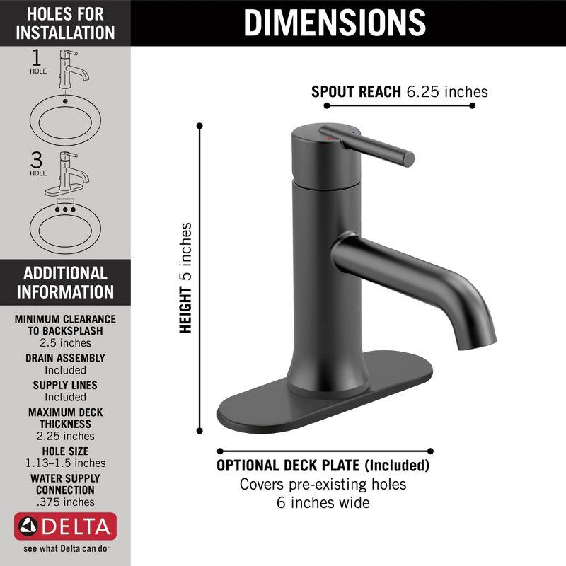 Trinsic Single Hole Bathroom Faucet with Drain Assembly, Single Handle Bathroom Sink Faucet