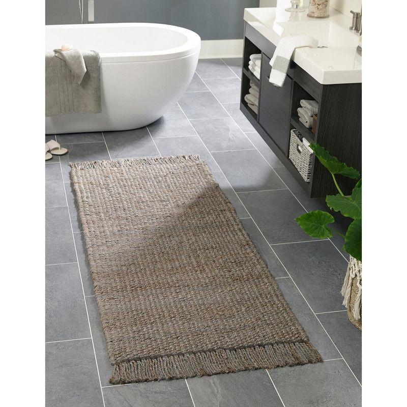 Unique Loom 2' 7 x 6' 1 Chunky Jute  Runner Rug
