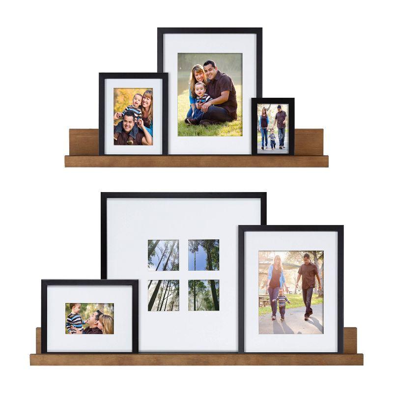 Multicolor Classic Manufactured Wood Wall Shelves & Frame Set