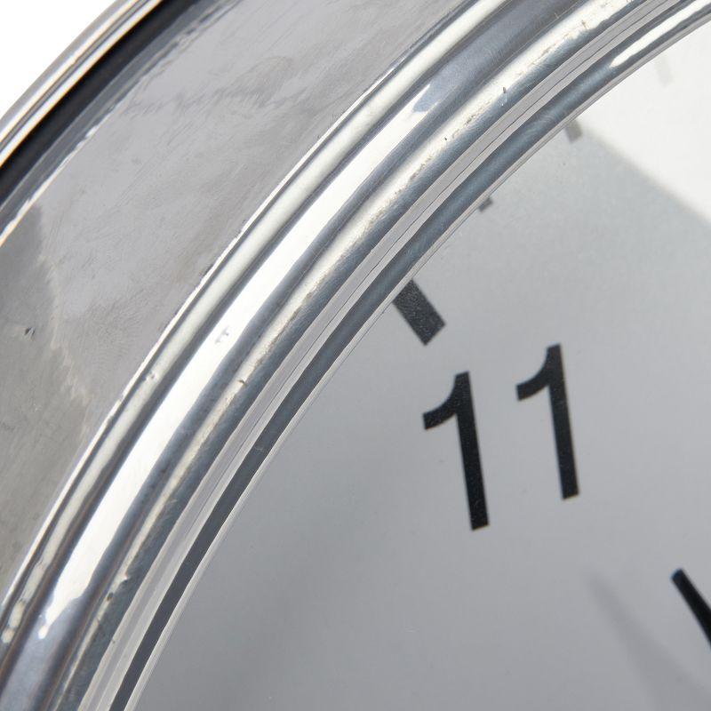 Storied Home Classic Round Metal Wall Clock, Antique Nickel Finish