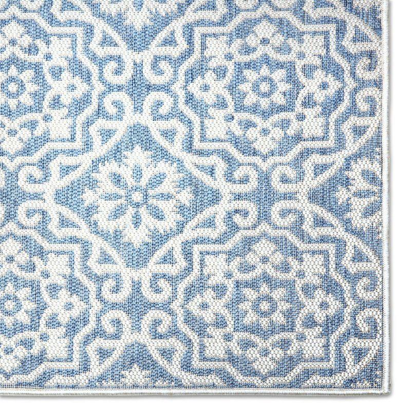 Nicole Miller New York Patio Country Danica Geometric Indoor/Outdoor Area Rug, Blue/Gray