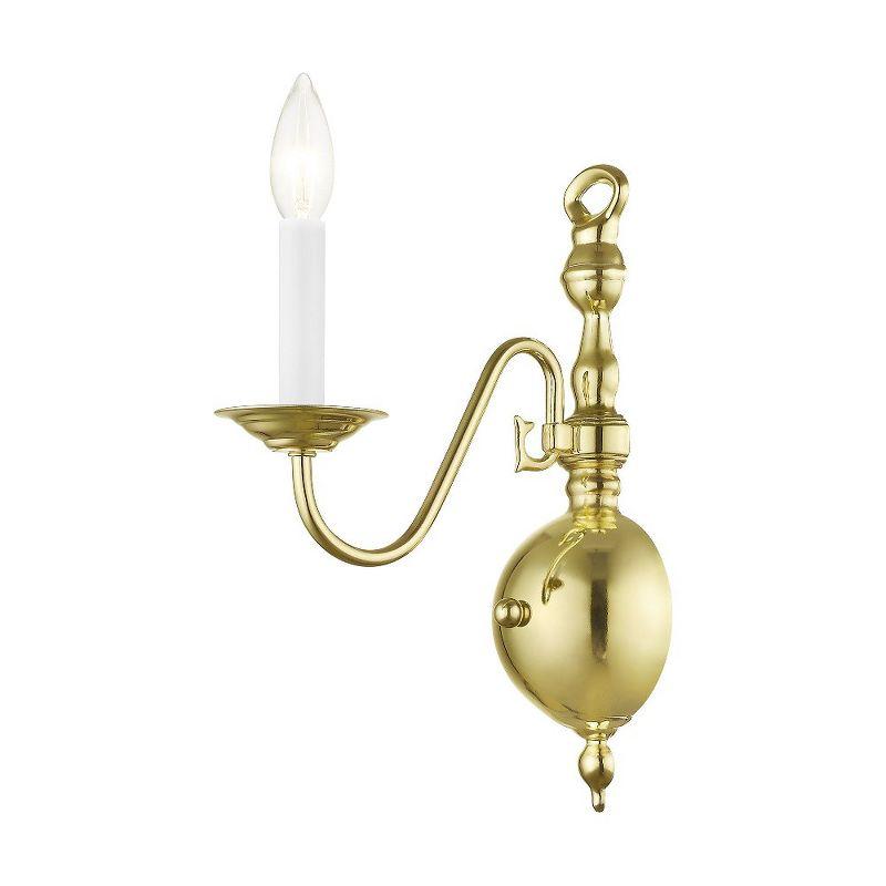 Livex Lighting Williamsburgh 1 - Light Wall Light in  Polished Brass