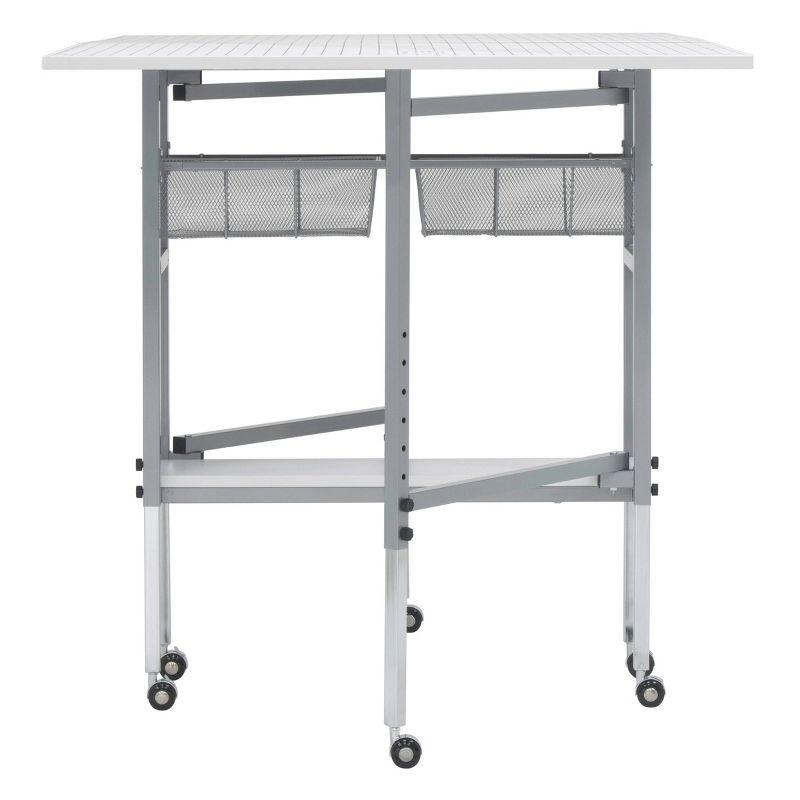 58.5'' x 36.75'' Foldable Sewing Table with Wheels