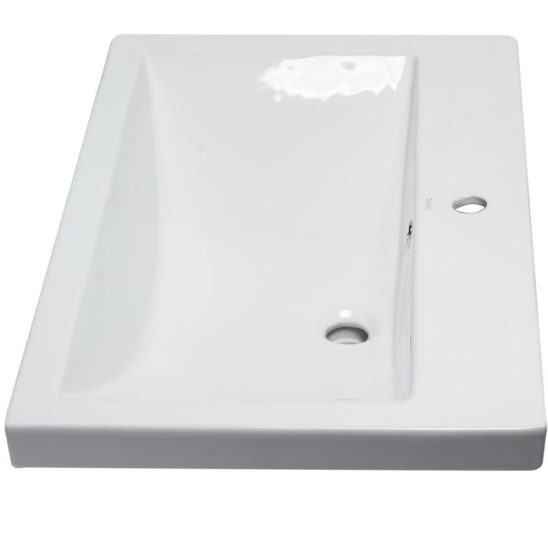 31.5'' L Drop-In Single Bowl Ceramic Kitchen Sink