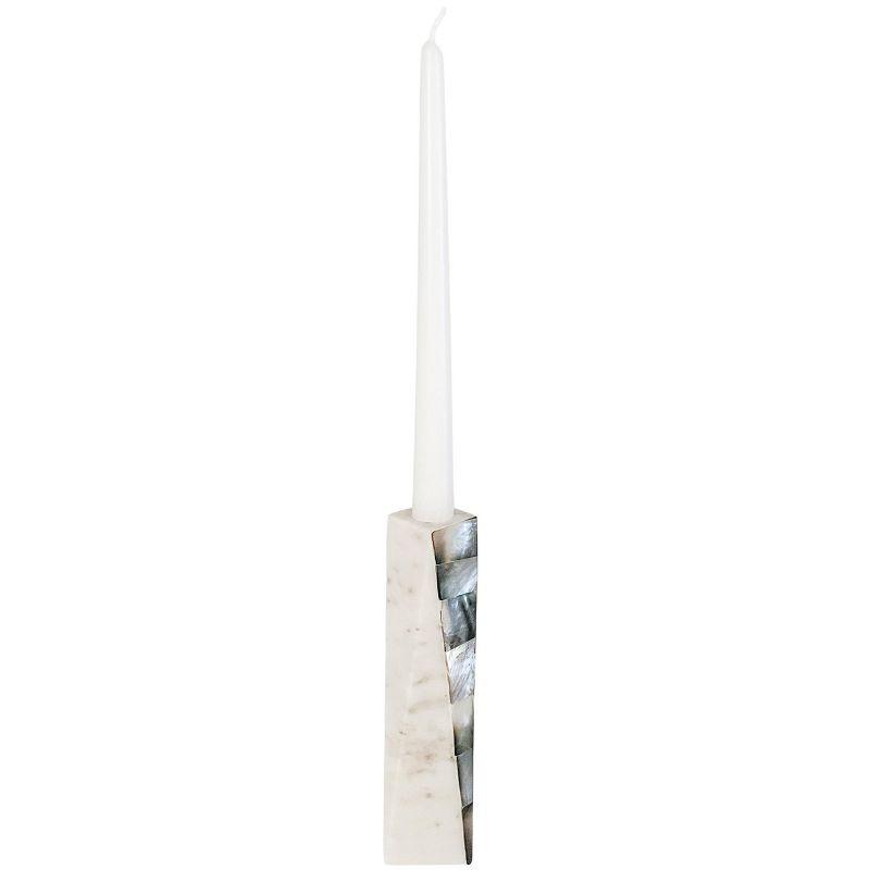 Mother Of Pearl Marble Marble Tabletop Candlestick