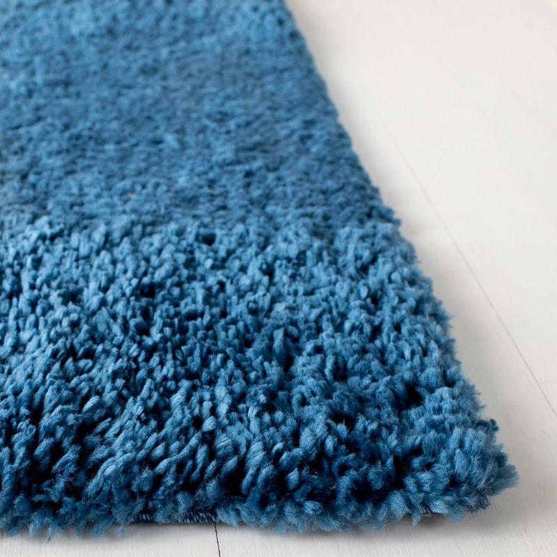 August Shag 900 AUG900 Power Loomed Indoor Area Rug - Navy - 5'3"x7'6" - Safavieh