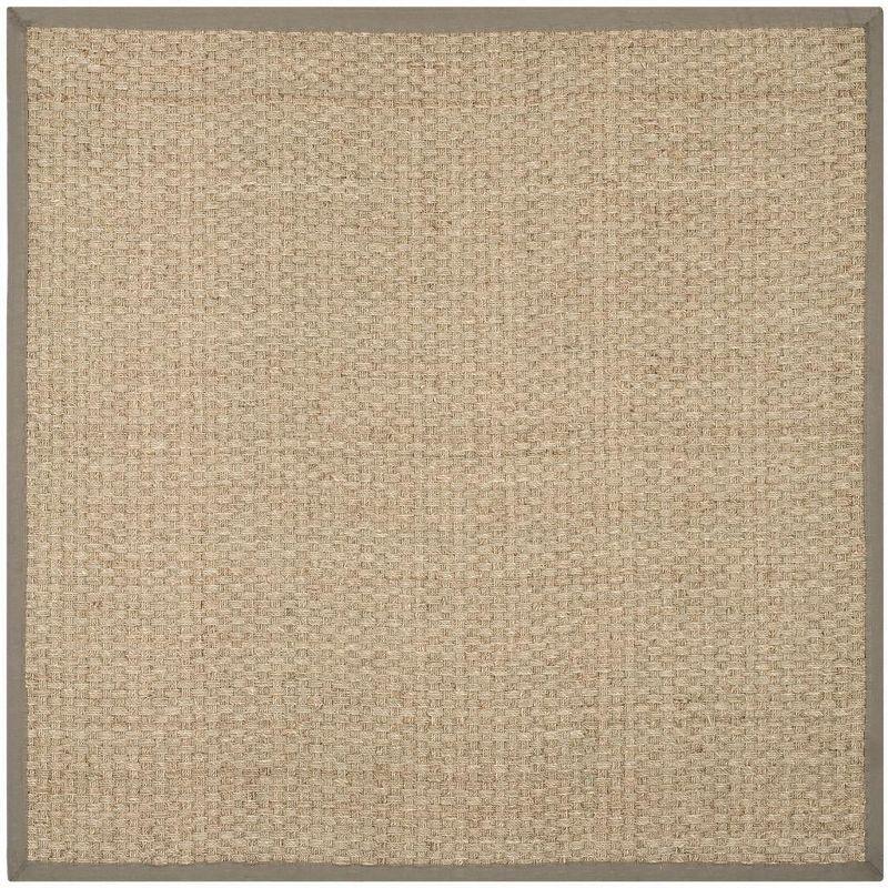 Natural Fiber NF114 Power Loomed Indoor Area Rug - Natural/Grey - 7'x7' - Safavieh