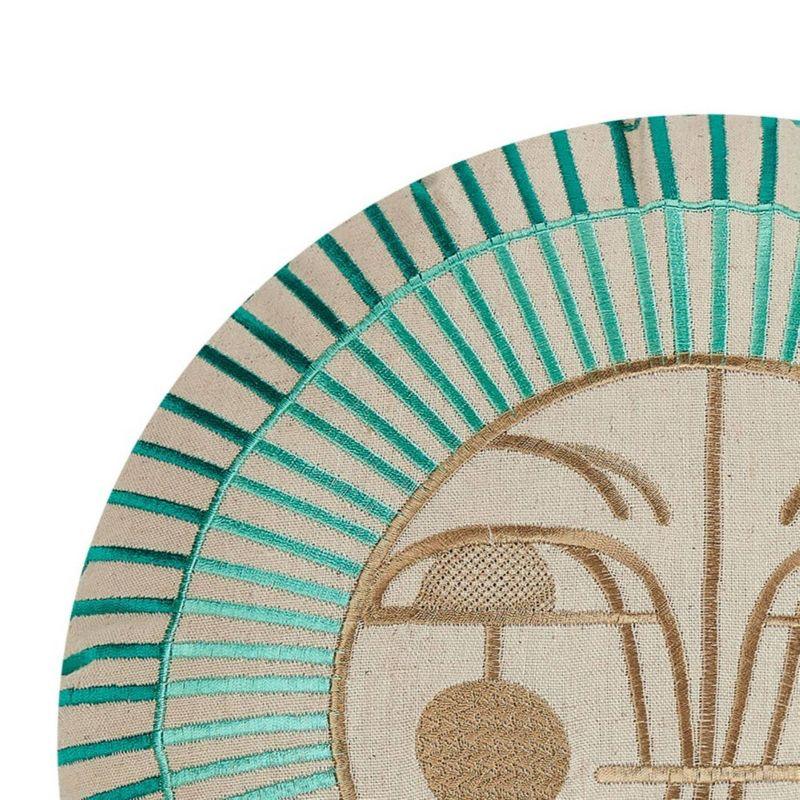 Jungalow Ayo Embroidered Round Pillow Cover & Insert