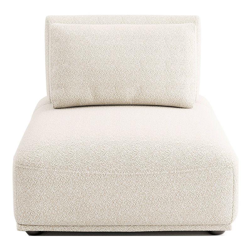 HOMES: Inside + Out 5pc Povoa 159" Modular Curved Sectional Sofa Modern Boucle with Extendable Backrest Beige