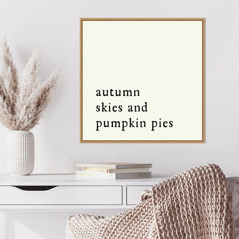 Amanti Art Autumn Skies Pumpkin Pies by Amanti Art Portfolio Canvas Wall Art Print Framed 22 x 22-in.