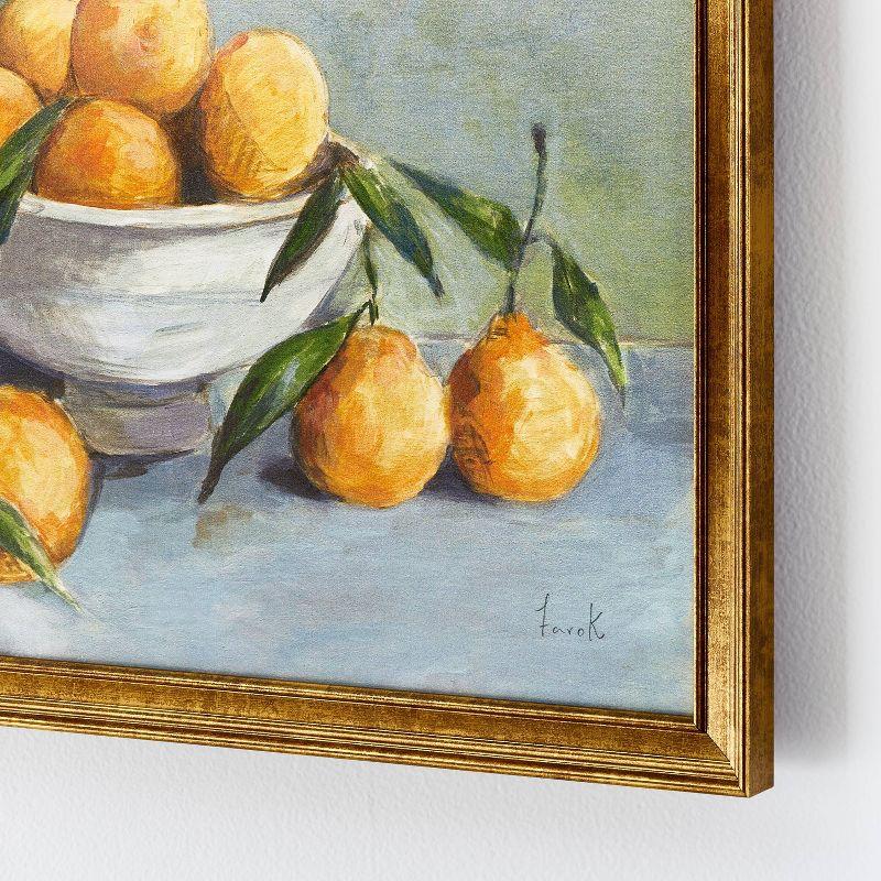 18" x 14" Citrus Harvest Framed Wall Canvas Antique Gold - Threshold™ designed with Studio McGee