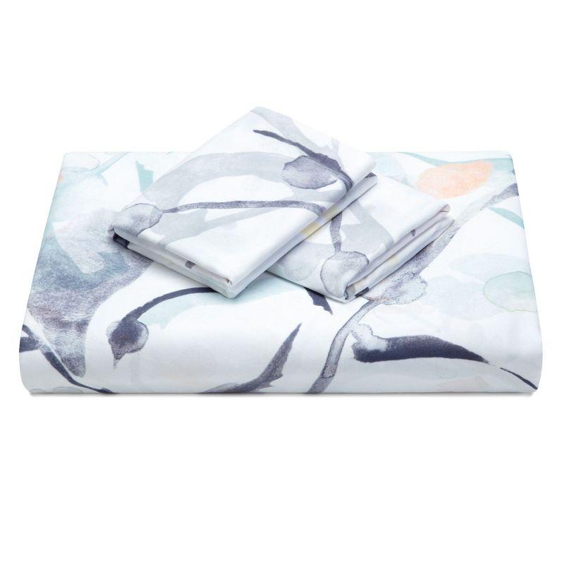 Chanasya Watercolor Duvet Percale Abstract Duvet Cover Set