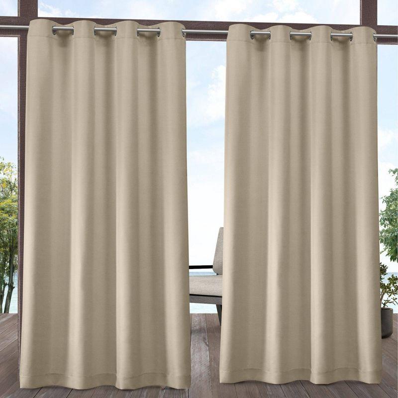 Natural Light Filtering Polyester Grommet Top Curtain Panels