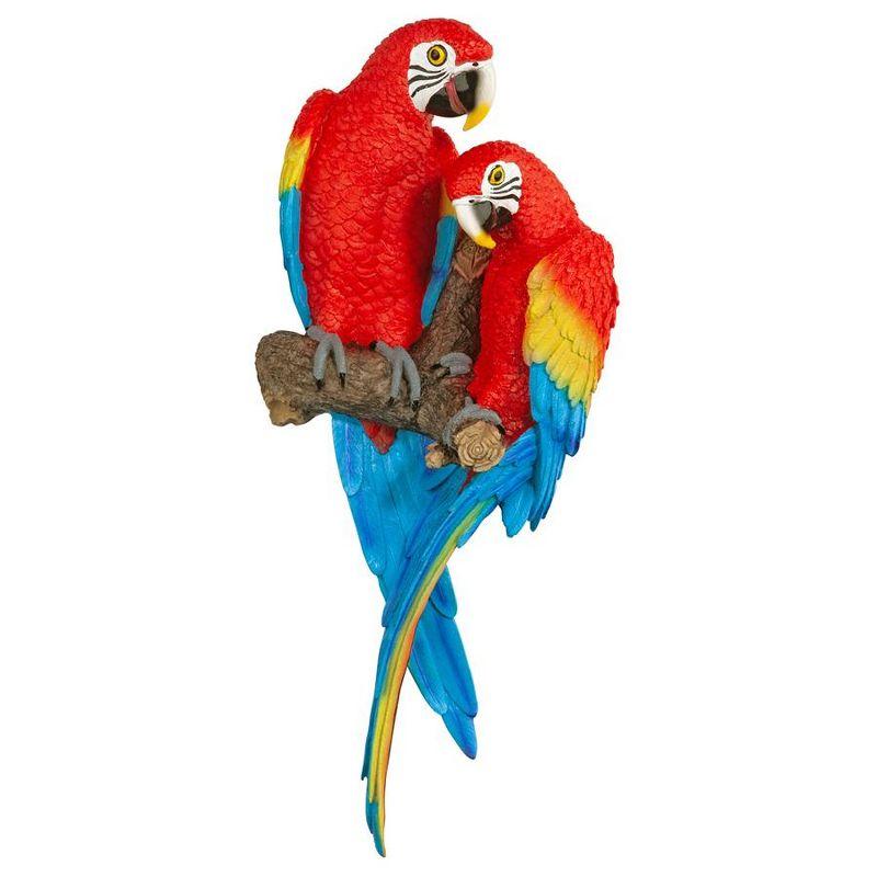 Design Toscano Tropical Scarlet Macaws Wall Sculpture