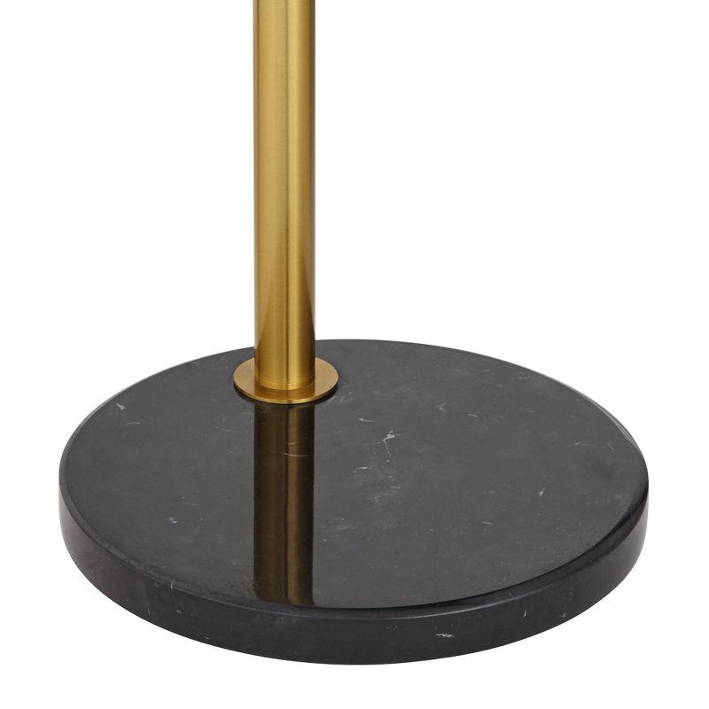 Pacific Coast Lighting Mid Century Modern 69" Tall Standing Floor Lamp Curved Arc Gold Metal Living Room Bedroom House Reading Office Orb Gray Shade
