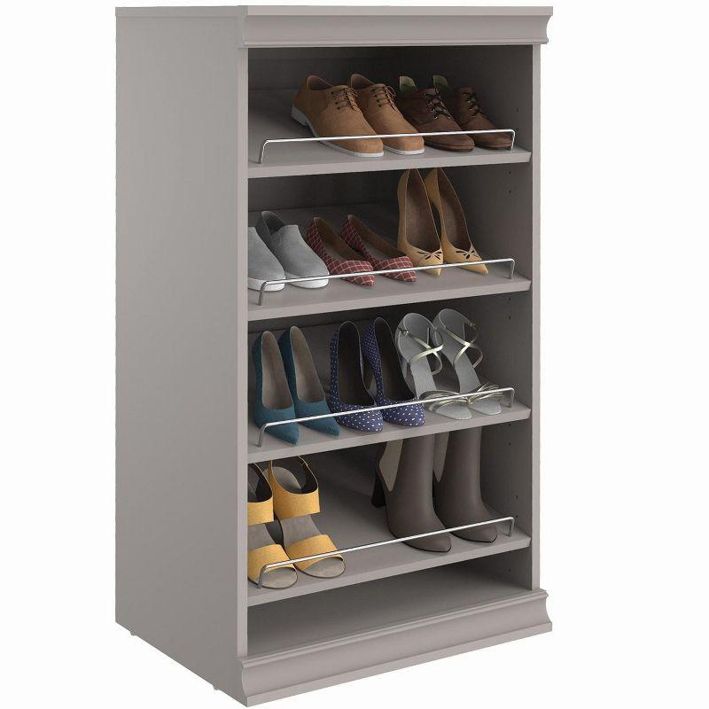 Modular Storage 21.38" W Shoe Shelf Unit with 4 Shelves