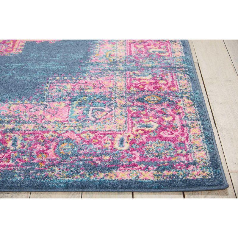 Nourison Passion Medallion Bohemian Indoor Rug Blue 5'3" x 7'3"