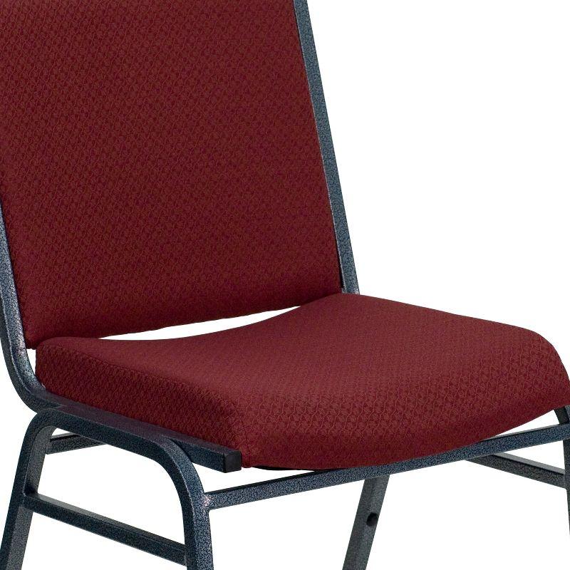 Flash Furniture HERCULES Series Heavy Duty Burgundy Patterned Fabric Stack Chair