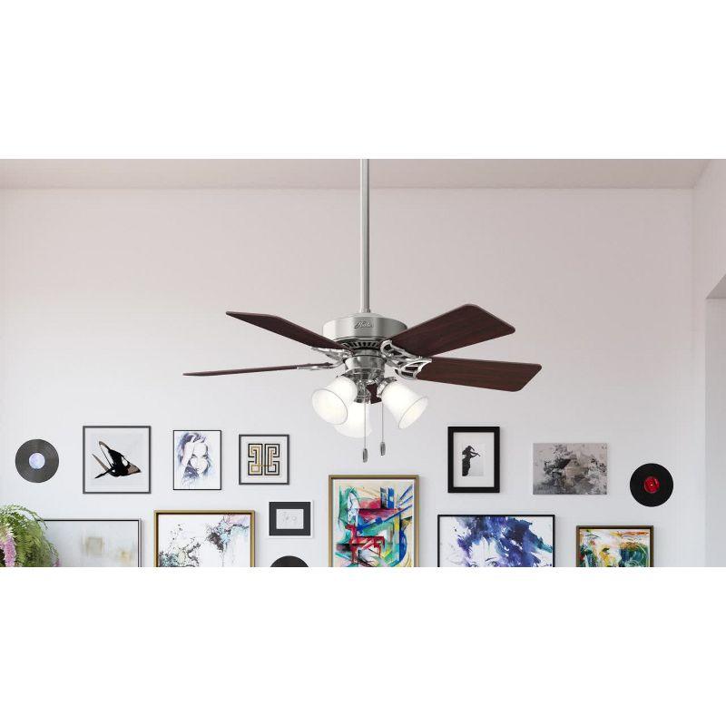 42" Southern Breeze 5 - Blade Standard Ceiling Fan with Pull Chain and Light Kit Included