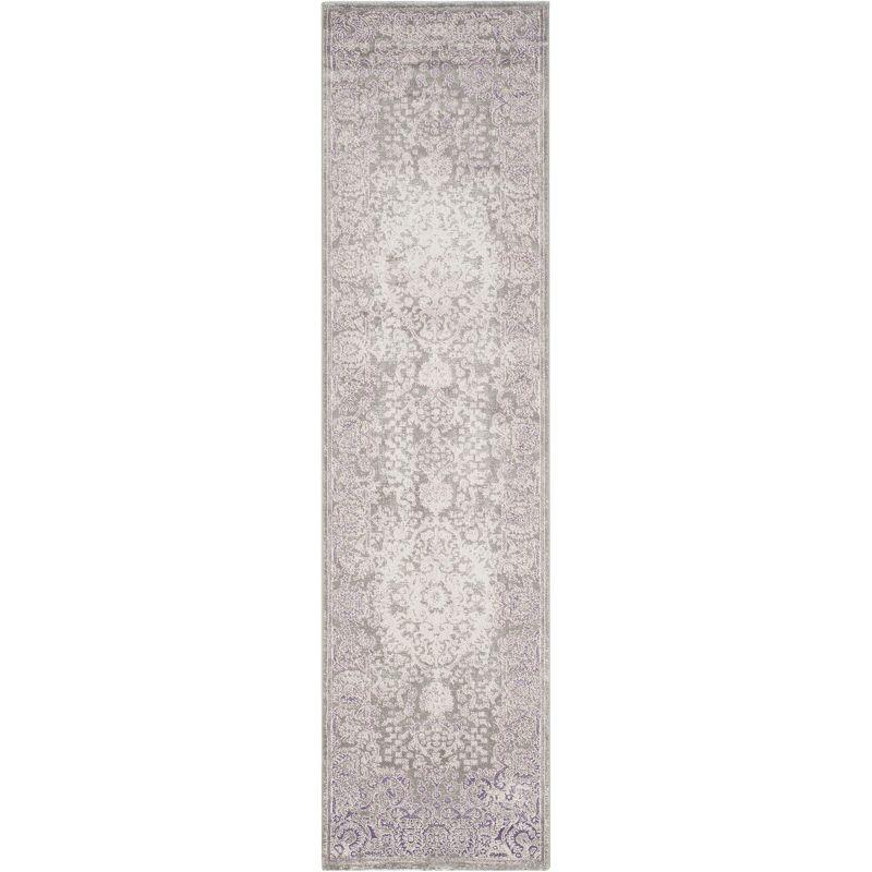 Passion PAS402 Power Loomed Runner Rug - Grey/Lavender - 2'2"x10' - Safavieh.