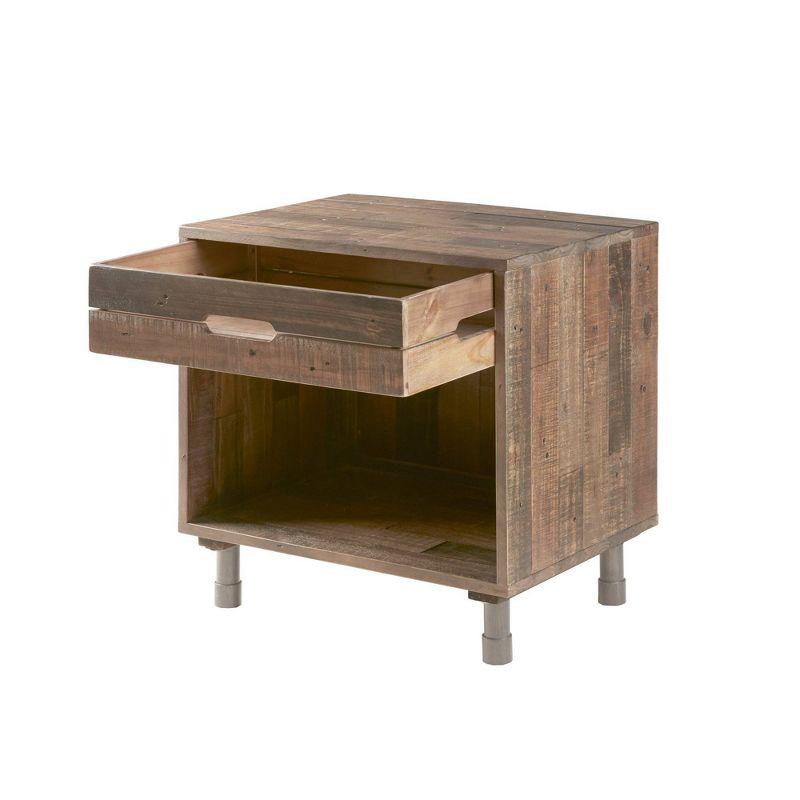 Renu 24" Natural Solid Wood Nightstand with Drawer