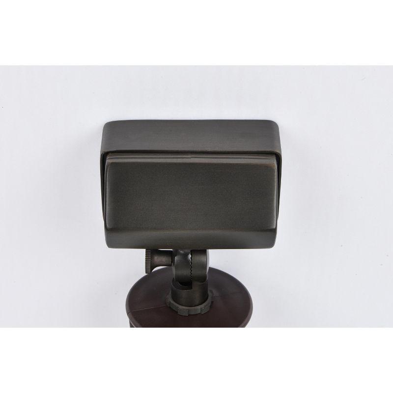 Elegant Lighting Outdoor 12V Cast Brass flood light 2 inch L x 4 inch W x 6 inch H in Dark Bronze