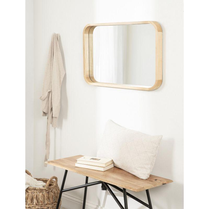 Kate and Laurel Hutton Wood Rectangle Mirror, 20x30, Natural