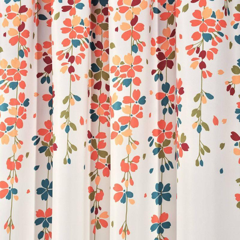 Lush Decor Weeping Flowers Floral Room Darkening Thermal Rod Pocket Curtain Panels (Set of 2)