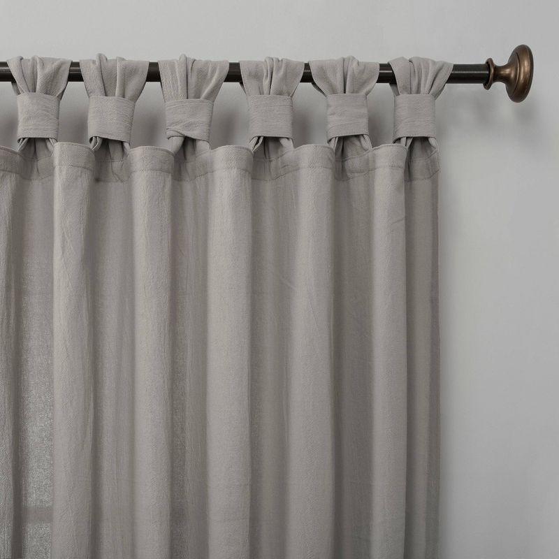 Archaeo Sarro Washed Cotton Semi-Sheer Tab Top Curtain Panel