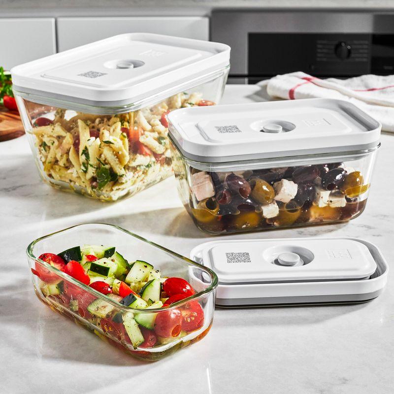 ZWILLING J.A. Henckels ZWILLING Fresh & Save 3-Piece Glass Food Storage Container, Meal Prep Container- Assorted Sizes