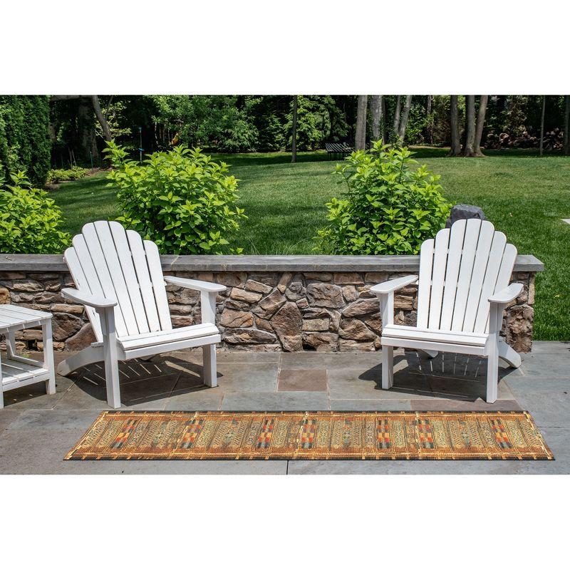 Liora Manne Marina Stripe Indoor/Outdoor Rug Gold 1'11" x 7'6"