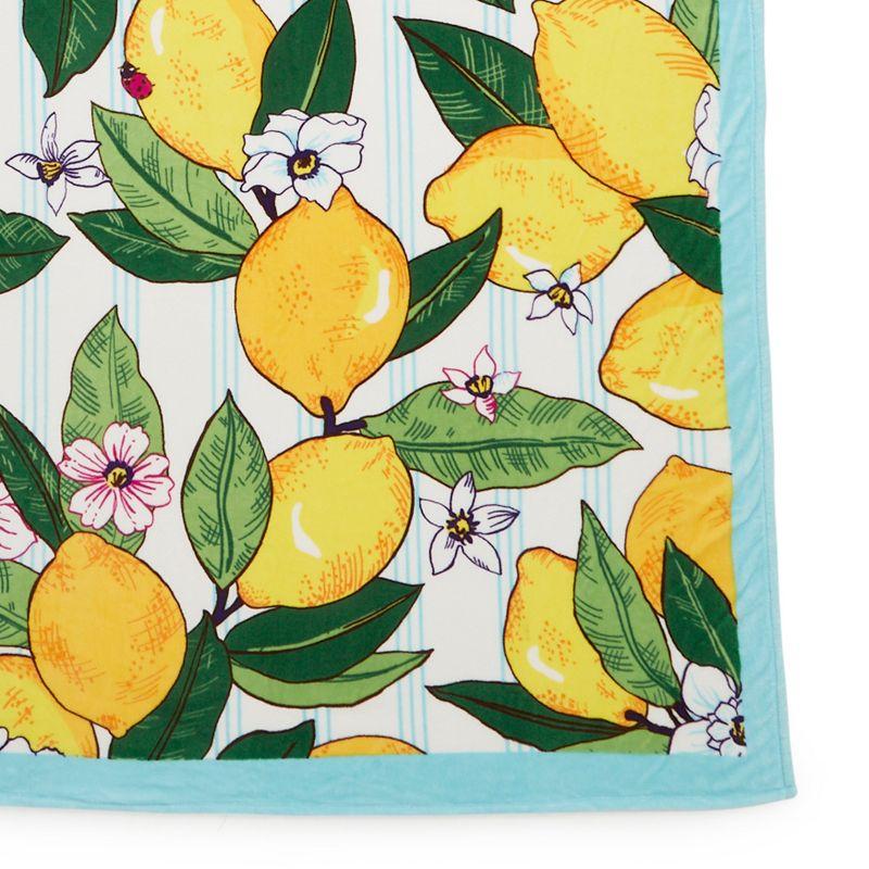 Vera Bradley Women's Outlet Fleece Oversized Throw Blanket Lemon Grove