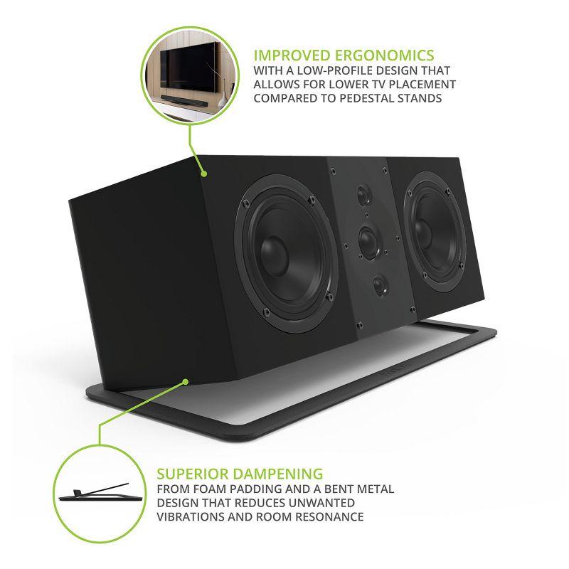 Kanto S10 Low-Profile Angled Sound Bar and Center Channel Speaker Stand