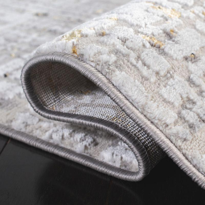 Amelia ALA248 Power Loomed Area Rug - Grey/Gold - 4'5"x6'5" - Safavieh.