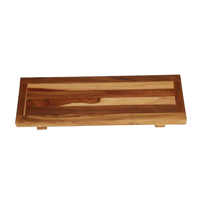 29"x2" Eleganto Teak Wood Bathtub Storage Caddy Natural - EcoDecors