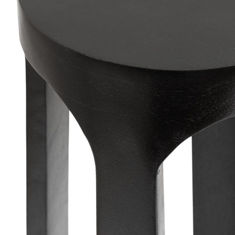 Kate and Laurel Dahl Wood Drink Table, 8x8x23, Black
