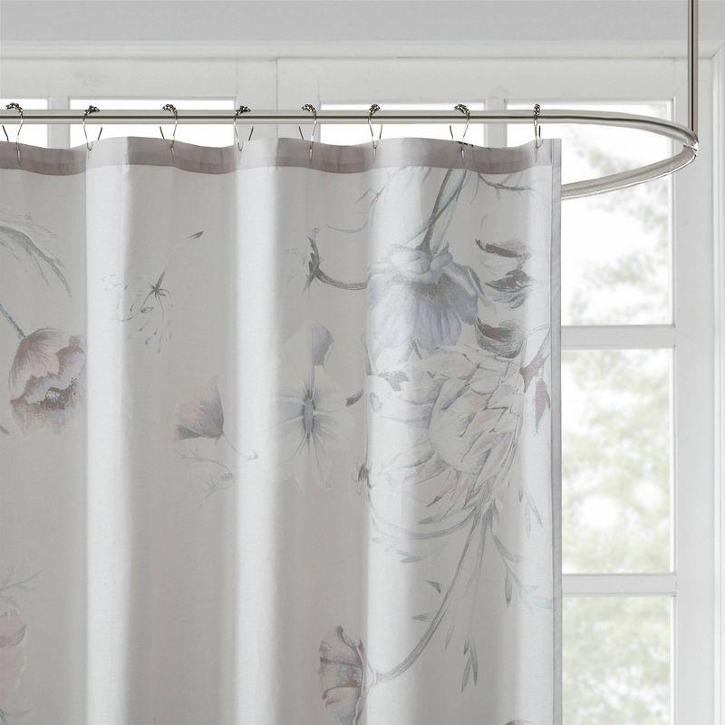 Madison Park Cassandra Printed Cotton Shower Curtain