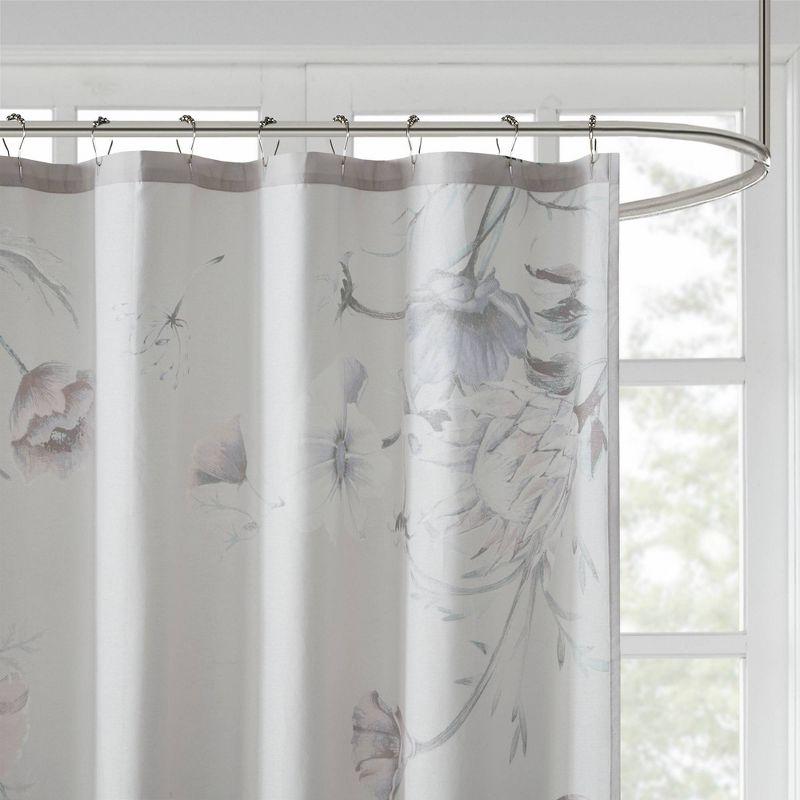 Cassandra Printed Cotton Shower Curtain