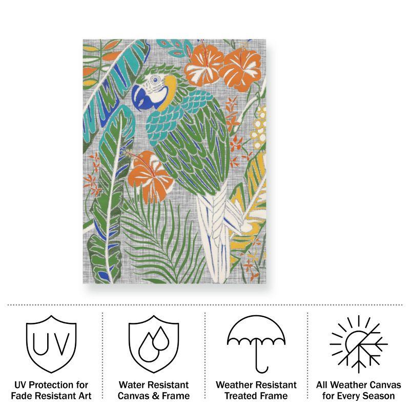 Trademark Fine Art - Chariklia Zarris 'Tropical Macaw' Outdoor Canvas - 18x24