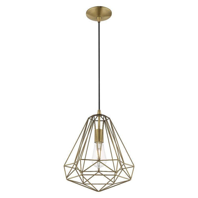 Livex Lighting Knox 1 - Light Pendant in  Antique Brass