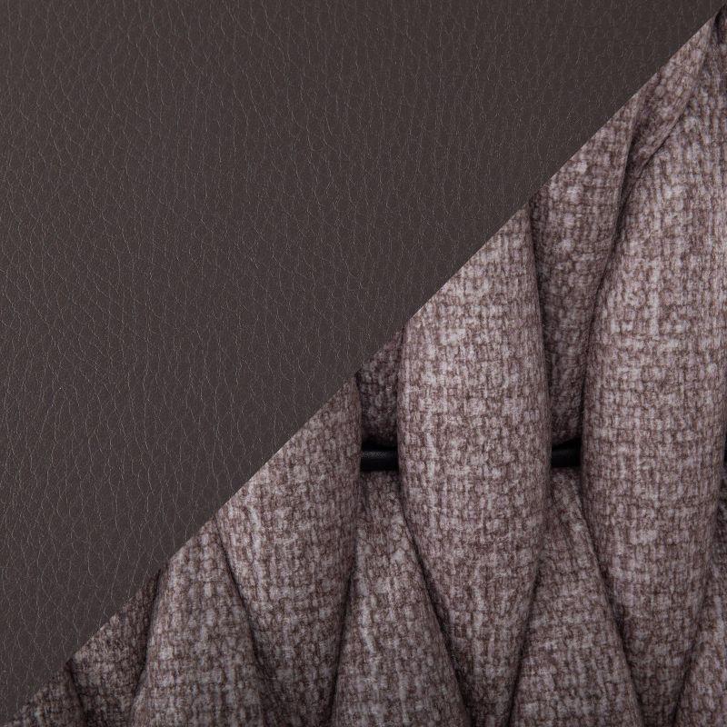 Set of 2 Tania Faux Leather/Polyester Counter Height Barstools: Metal Legs, Footrest - LumiSource