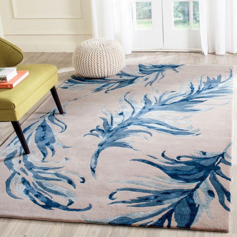 Allure Artful Blue Hand-Tufted Wool Area Rug 4' x 6'