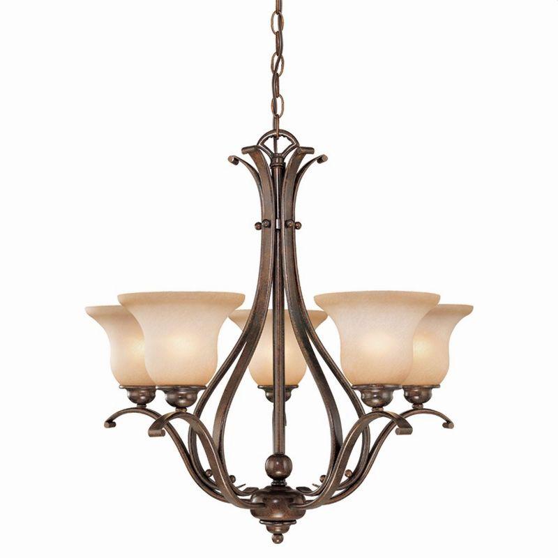 Vaxcel Monrovia 5 - Light Chandelier in  Royal Bronze